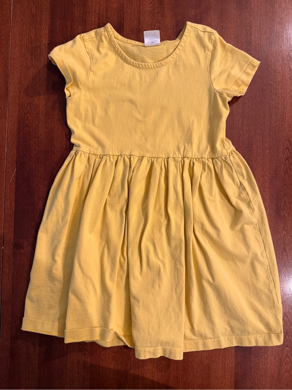 Hanna Andersson Sunshine Yellow Short Sleeve Cotton Dress